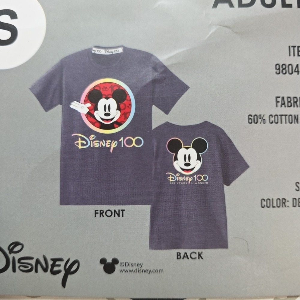 Disney 100 Anniversary Celebration Graphic Tee T-shirt Mickey Mouse Small